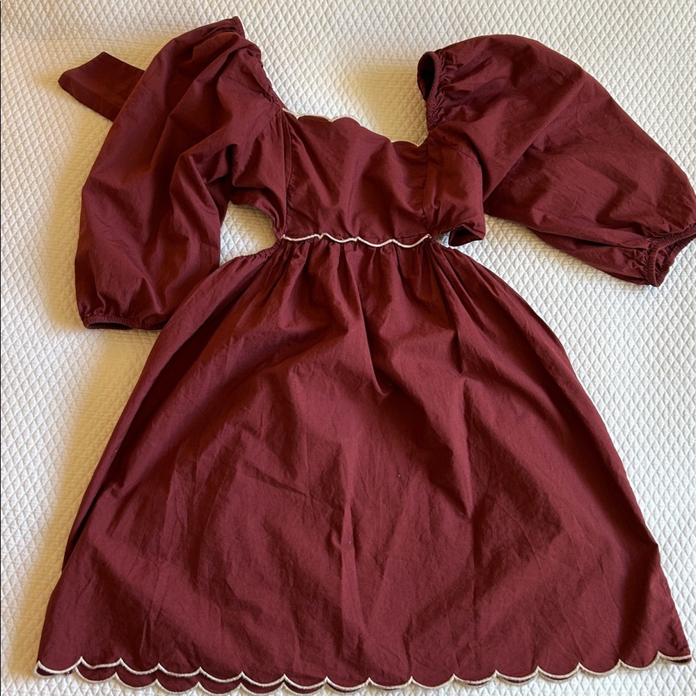 Anthropologie Forever That Girl Scallop Mini Dress
